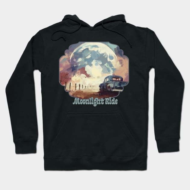 Moonlight Ride Hoodie by inkRadical